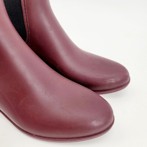 J Crew Maroon Rain Booties - Picture 2 of 8